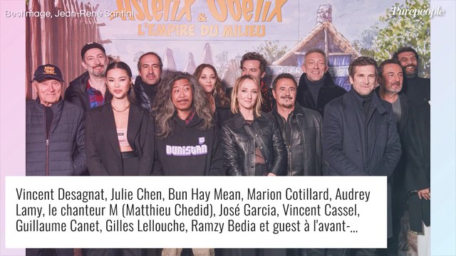 Audrey Lamy : Sexy en transparence devant Marion Cotillard chic et Vincent Cassel... en fourrure