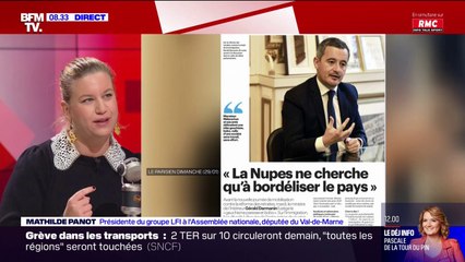 Mathilde Panot: les membres de la majorité, "sont les meilleurs avocats de la réforme pour faire en sorte qu'il y ait beaucoup de monde dans la rue"