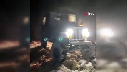 Uludağ’da yoğun karda mahsur kalan aile böyle kurtarıldı