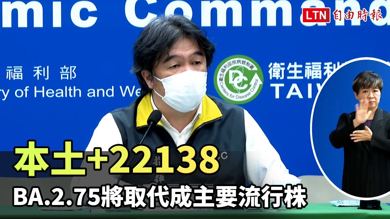 開工確診數翻倍！ 本土+22138 BA.2.75將取代成主要流行株(翻攝自衛生福利部疾病管制...