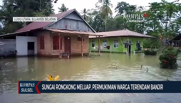 Sungai Rongkong Meluap, Permukiman Warga Terendam Banjir