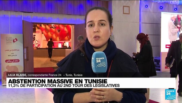 Second tour des élections législatives en Tunisie : seulement 11,3% de participation