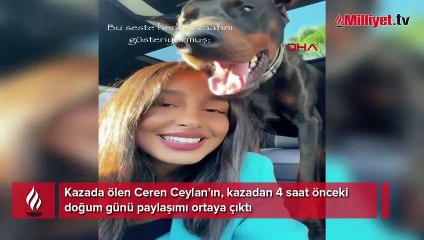 Kazada ölen Ceren'in son görüntüleri, doğum günü kutlamasından