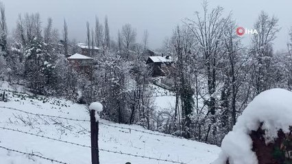 Bartın'ın yüksek kesimlerinde kar etkili oldu