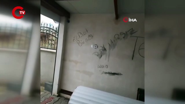 Aydın'da hayrete düşüren hırsızlık: Duvara sprey boyayla yazı yazdılar