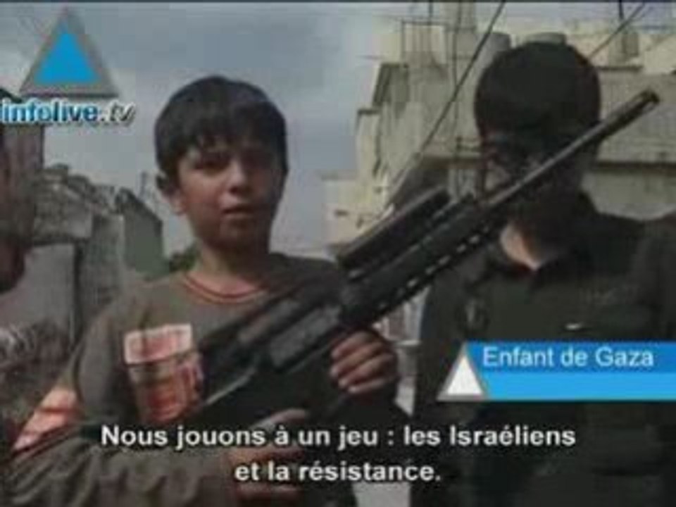 Le jeu de la violence pour les enfants de Gaza