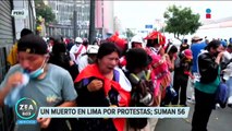 Protestas violentas en Lima, Perú, dejan un muerto