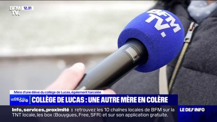 Lucas: "Il y a un problème vis-à-vis de l'établissement", dénonce la mère d'une élève du collège, également harcelée