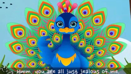 The Peacock and the Crane - Moral Story for kids