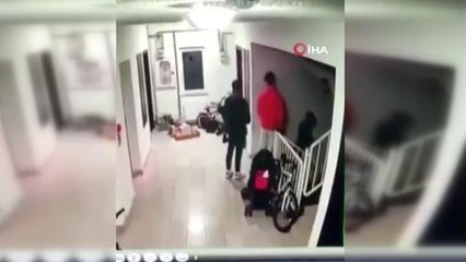 Ayakkabı hırsızları güvenlik kamerasında