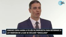 Sánchez copia ahora a Feijóo su propuesta para reformar la Ley Montero de la que se declaró 