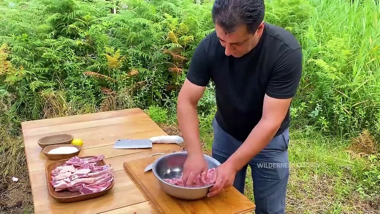 LAMB KEBAB RECIPE - SPICY LAMB SHISH KEBABS RECIPES - SPECIAL LULE KABOB BY WILDERNESS COOKING