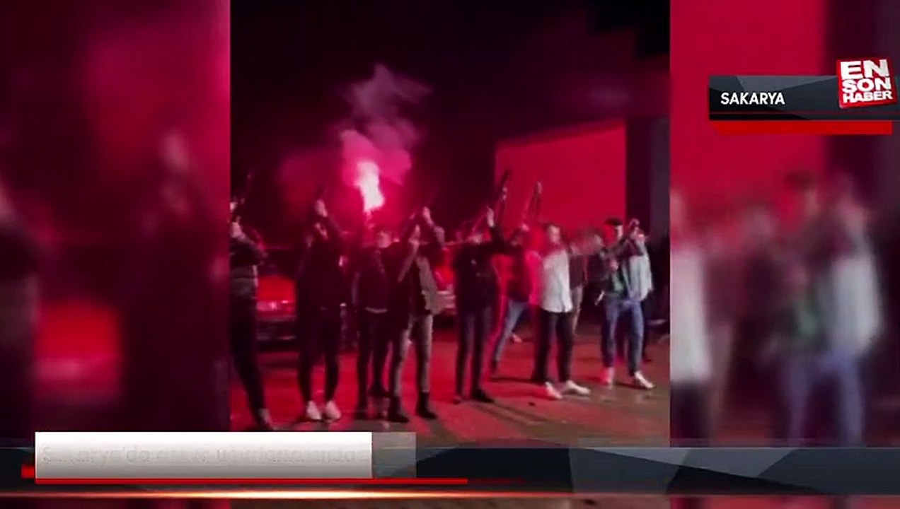 Sakarya'da asker uğurlamasında silahlar konuştu