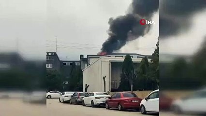 Bursa’da korkutan fabrika yangını
