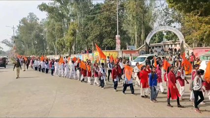 sidhi: ABVP took out a grand procession in the city