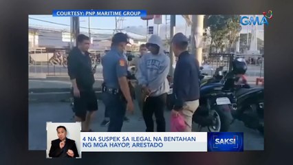 4 na suspek sa ilegal na bentahan ng mga hayop, arestado | Saksi