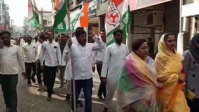 Congress took out Gandhi Darshan Pad Yatra in Burhanpur