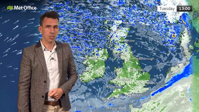 Met Office Evening Weather Forecast 30/01/23 - Unsettled in north, drier elsewhere