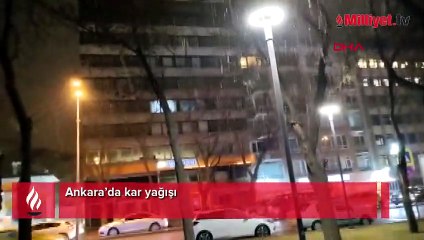 Ankara'da kar yağışı