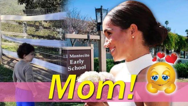 The sweet image that melts when Archie sees his mother greet him at the school gate