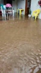 Enxurrada invade residência e danifica móveis de moradora do Jardim Ipanema, em Umuarama