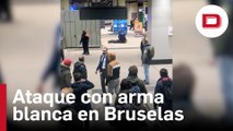 Tres heridos por un ataque con arma blanca en una estación de Bruselas
