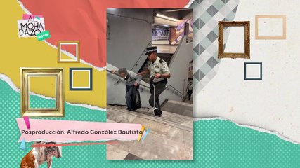 Le ayudo a subir las escaleras abuelita