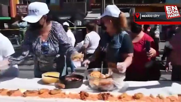 Meksika'da en uzun tako rekoru kırıldı: 70,4 metre