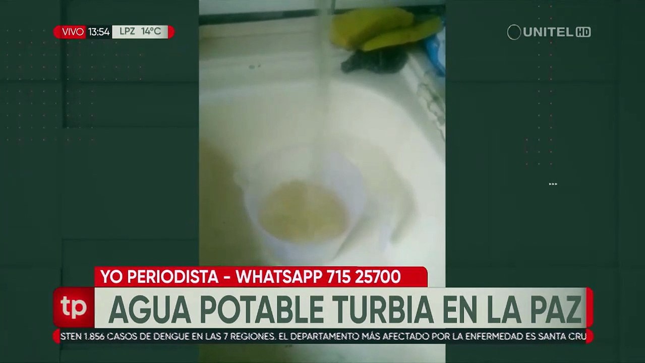 Denuncian que agua potable llega turbia a la zona de Minasa desde hace semanas