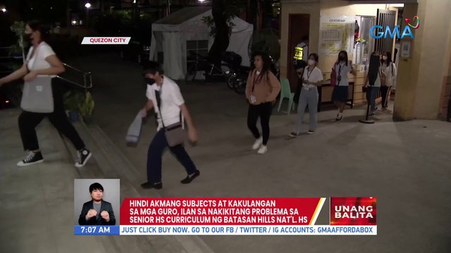 Hindi akmang subjects at kakulangan sa mga guro, ilan sa nakikitang problema sa Senior HS Curriculum ng Batasan Hills Nat'l HS | UB