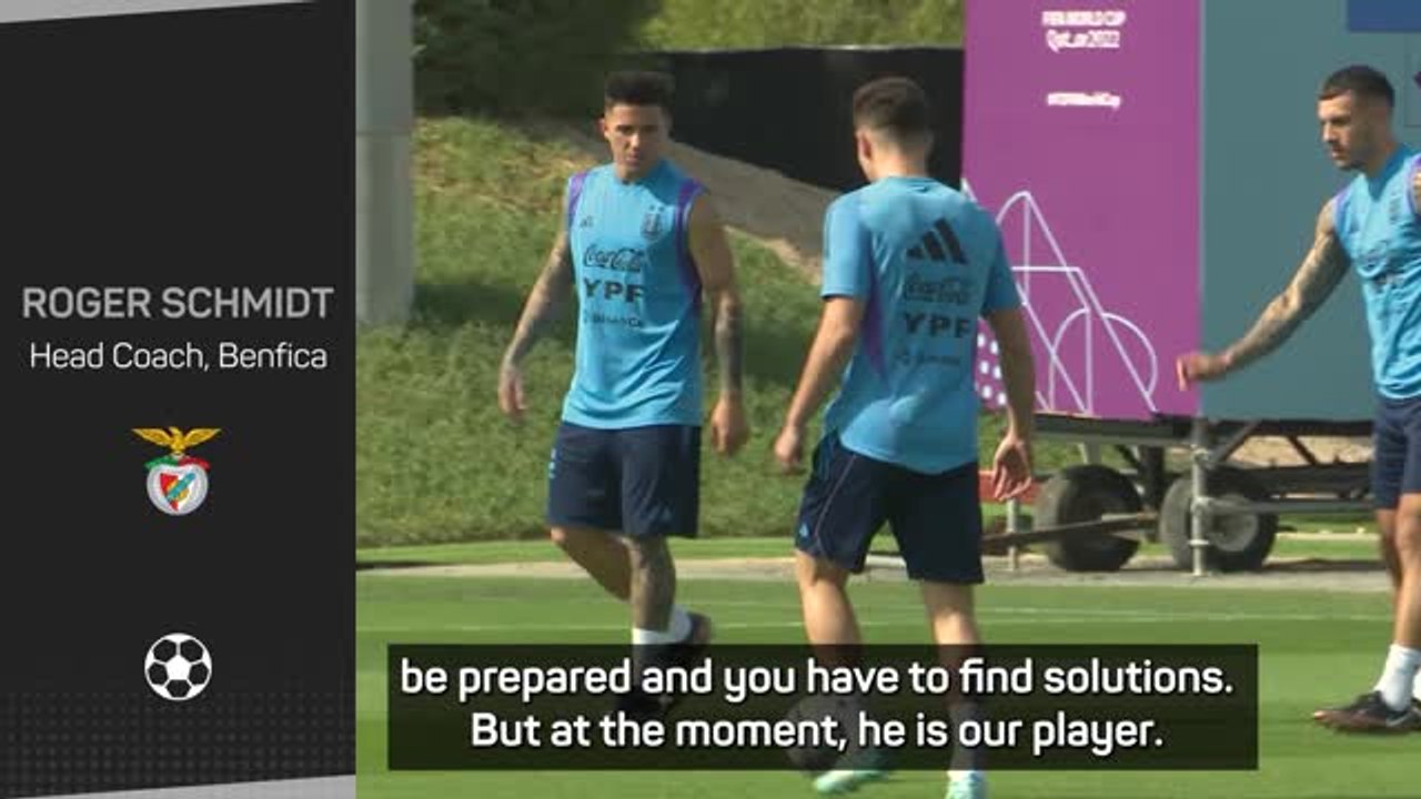 'For the moment, he is our player' - Benfica's Schmidt on Enzo Fernández