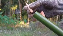 Green Bamboo Slingshots -DIY -- Bamboo Craft