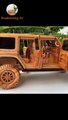 Wood Carving - 2022 Jeep Wrangler Rubicon - Woodworking Art, DIY wooden car