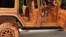 Wood Carving - 2022 Jeep Wrangler Rubicon - Woodworking Art, DIY wooden car