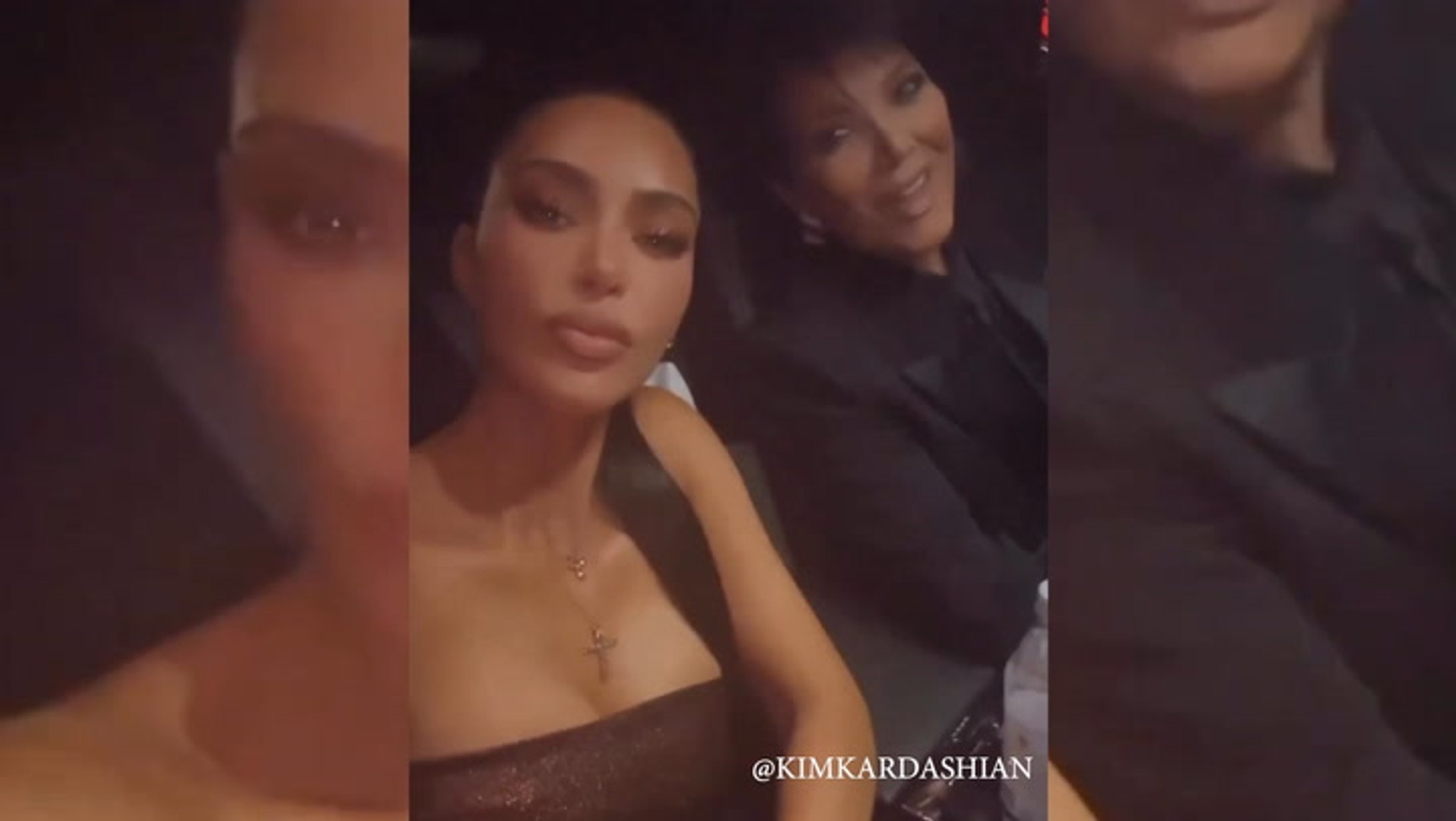 Kim Kardashian reveals her thin face and tiny arms while on 'date night'  with mom Kris Jenner in new video