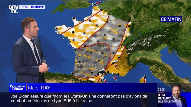 Ce mardi, le ciel sera nuageux sur l'ensemble du territoire avec des pluies dans le Sud-Ouest et les Ardennes
