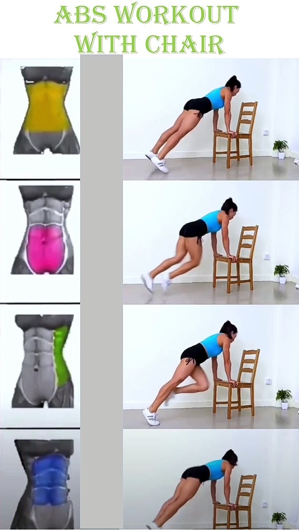 ABS Workout with Chair at Home video Dailymotion