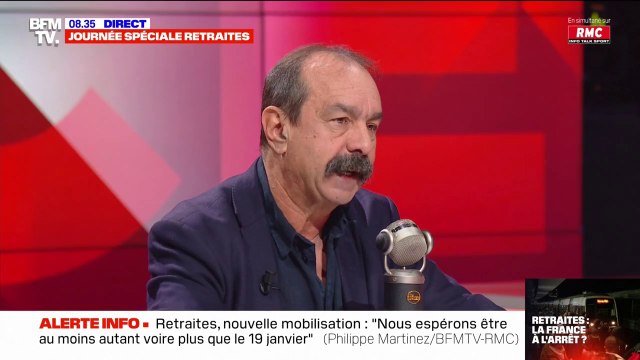 Grève contre la réforme des retraites: Nous espérons être au moins autant voire plus que le 19 janvier , affirme Philippe Martinez