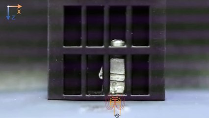 Person shaped robot liquifies to escape cage