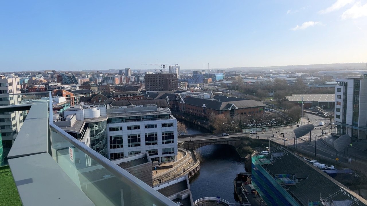 Leeds from above at the Sky Lounge