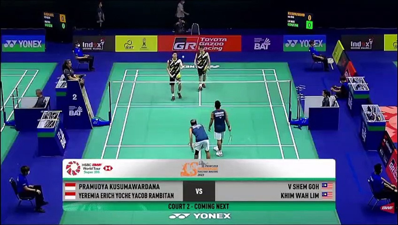 Pramudya Kusumawardana/Yeremia Erich Yoche Yacob Rambita vs Goh V Shem/Lim Khim Wah | R32 | THAILAND MASTERS 2023