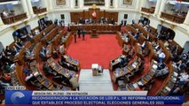 El congreso de Perú acuerda debatir elecciones anticipadas