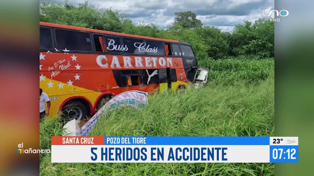 Llegan a Santa Cruz, heridos de aparatoso accidente de tránsito en la carretera Bioceánica