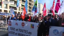 Протест против пенсионной реформы в Марселе