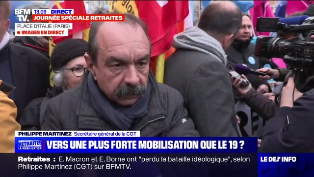Philippe Martinez: On est au moins aussi nombreux que le 19, voire plus nombreux, dans toutes les villes