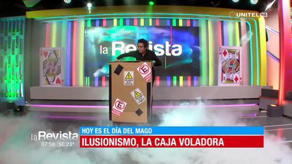 Ronald Arnez en una caja voladora, mire el impresionante truco de magia al que se sometió