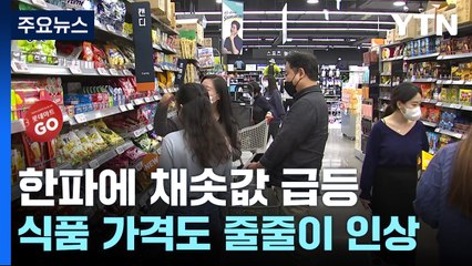 한파에 채솟값 급등...식품 가격도 줄줄이 인상 / YTN