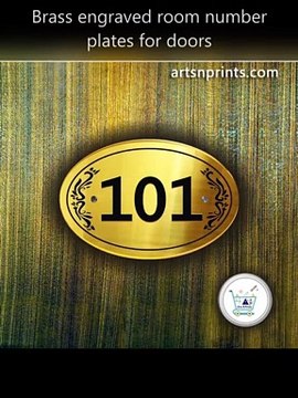 brass room number plates