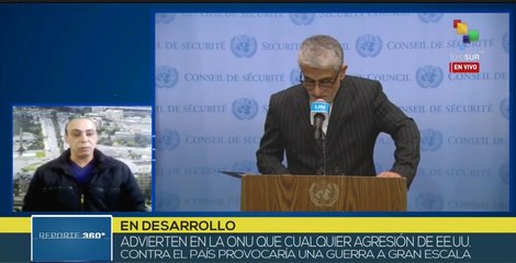 Representante de Irán en la ONU advierte de incremento de tensión con EE.UU.