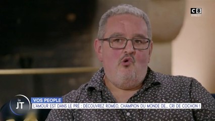 Le journal people : L'amour est dans le pré : découvrez Roméo, champion du monde de cri de cochon !